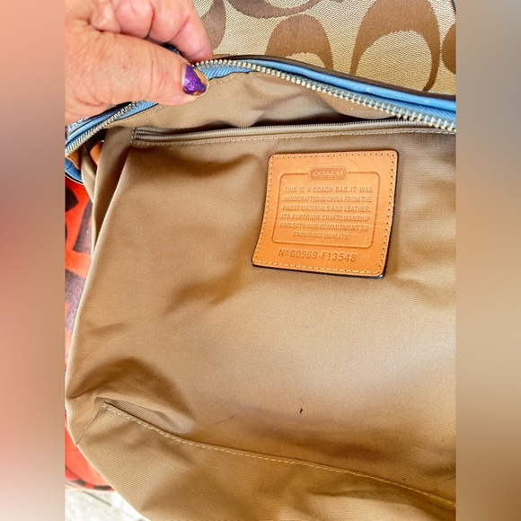 Coach Signature Stripe Tote Bag - Picture 8 of 9